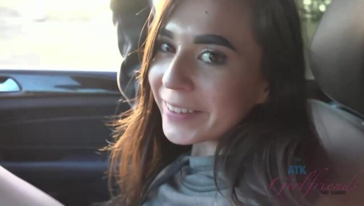 [ATKGirlfriends] - POV: Fingering Ariel's Hairy Pussy on Beach - Ariel Grace