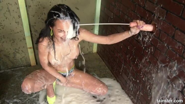 Solo Cream & Toy Play: Francys Belle's Big Tits & Gloryhole Fun