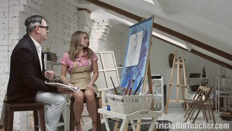 Taboo classroom sex - teacher takes daddy's cock