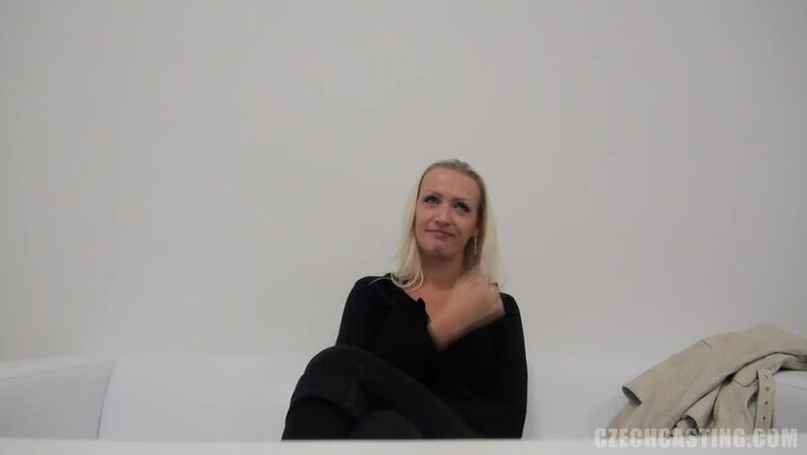 European Casting with Lovely Blonde Olga