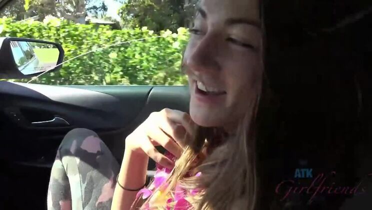 Fingering Fun with Lily Adams on the Beach