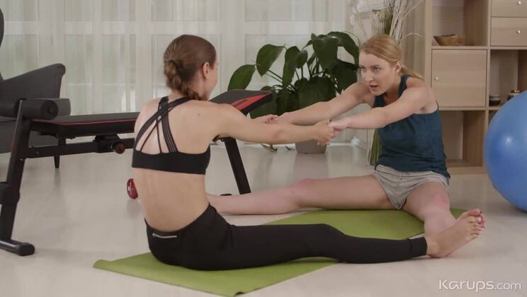 [KarupsPrivateCollection] - Amaris and Stefanie Moon - Lesbian Stretching Fun - Amaris