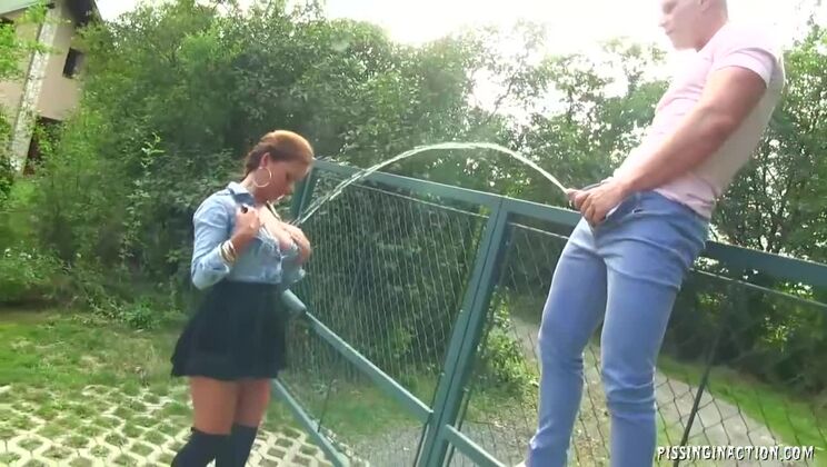 [Tainster] - Brunette MILF Bella Anne Pisses Outdoors - Bella Anne