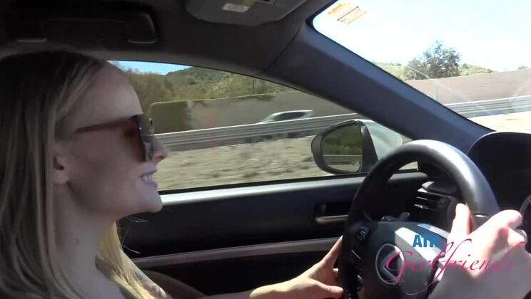 [ATKGirlfriends] - Blonde GF Paris White Fingered Under the Sun - Paris White