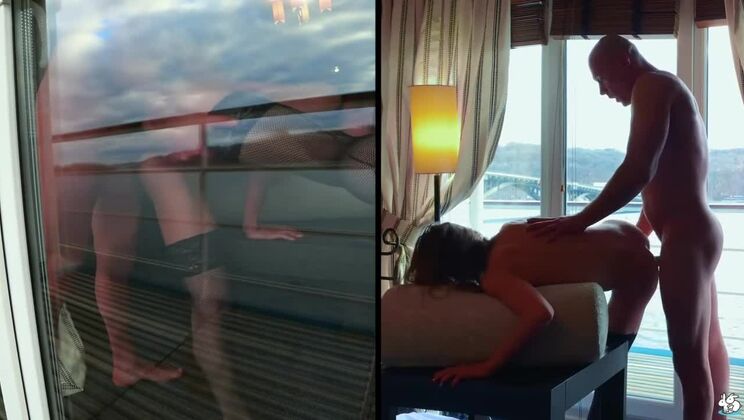 Mia Bandini's Amateur Balcony Fuck and Suck