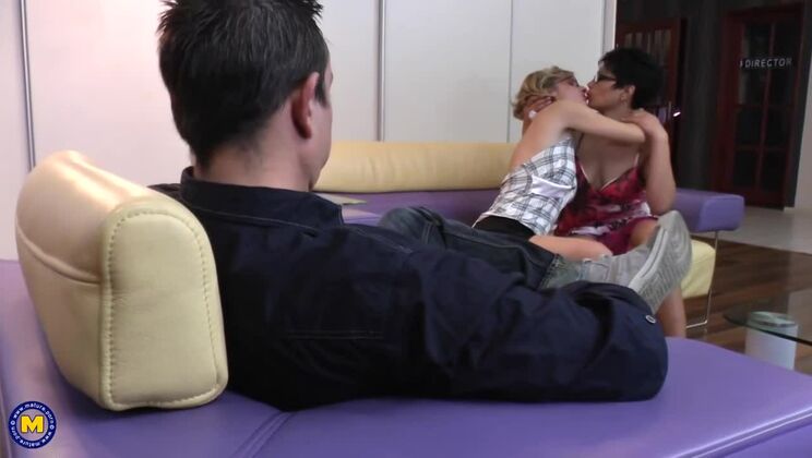 Mature Women Gizelda B. and Becky in a Threesome