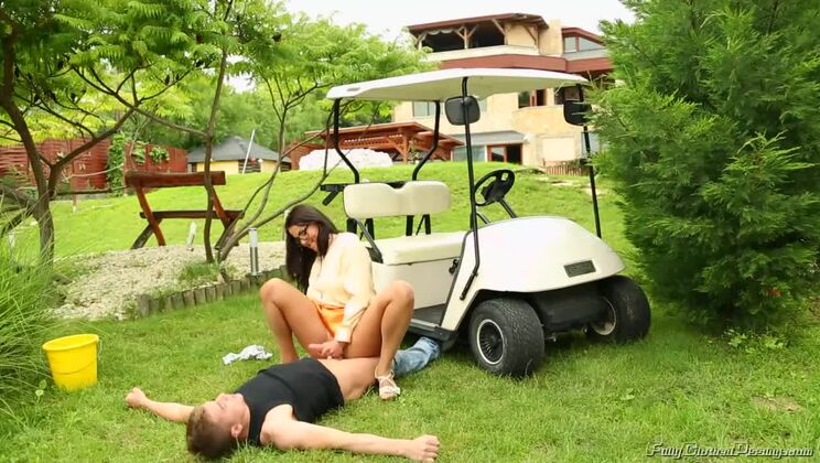 [Tainster] - Threesome Pissing On Greens With Valentina And Bella - Valentina Ross - Bella Anne