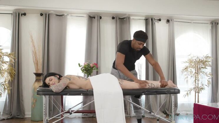 Tattooed Babe Leigh Raven Enjoys Interracial Sex