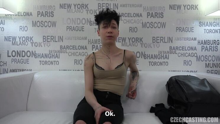 [CzechCasting] - Brunette Alina's Small Tits and Tattoos Casting