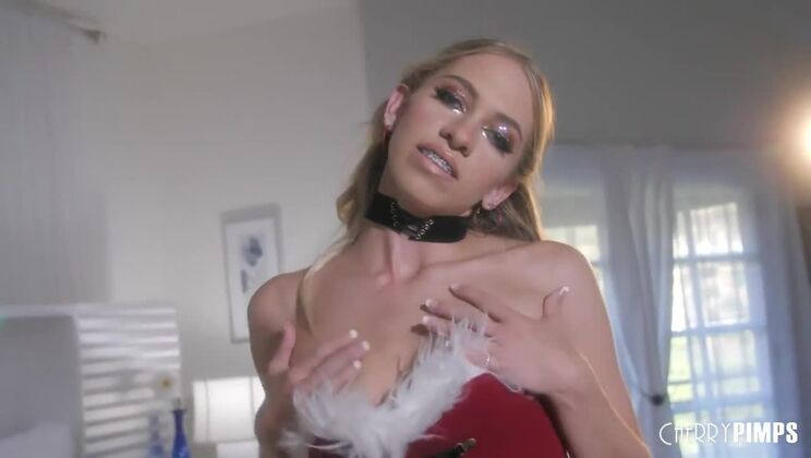 Little Blonde Khloe Kapri's Christmas Present