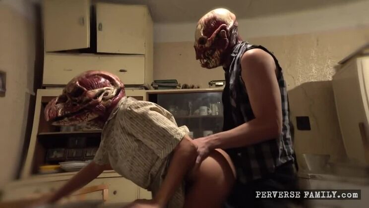 Fetish Step Family - Brunette and Massive Cock