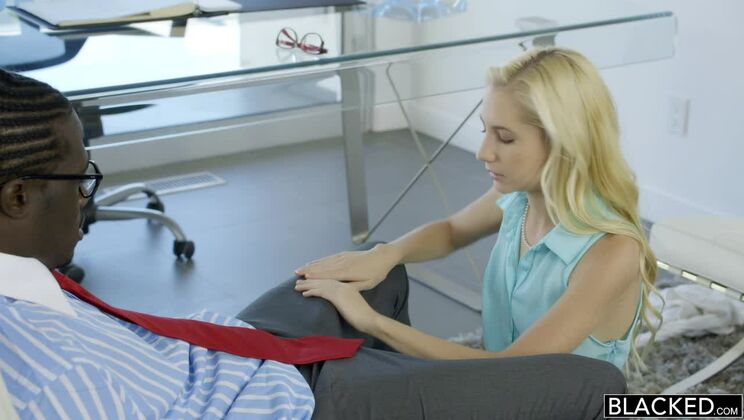 [BLACKED] - Boss Fucks Hot Blonde in Office - Odette Delacroix - Michael Williams