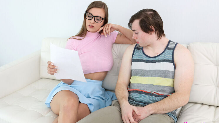 Brunette Babe Kenzie Love Moans in Female Orgasm Scene