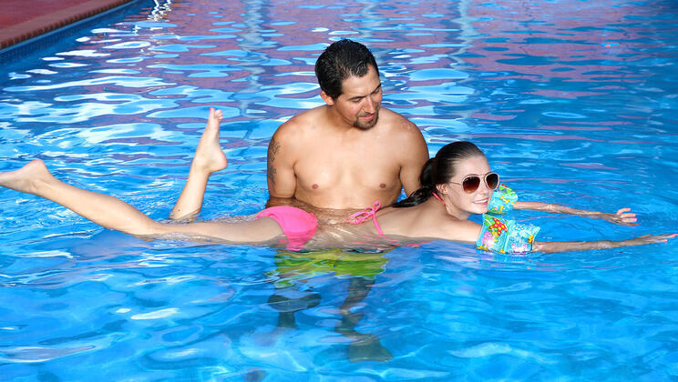 [ExxxtraSmall] - Swimming in Cum - Carolina Sweets and Juan Largo