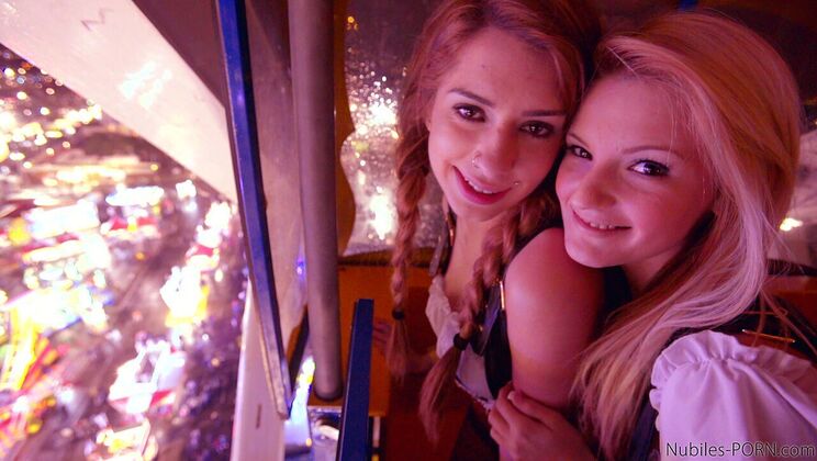 [NubilesPorn] - Brunette, Blonde, and a FFM Threesome - Joseline Kelly - Hope Harper