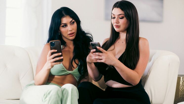 Lesbian Love with Brunette and MILF