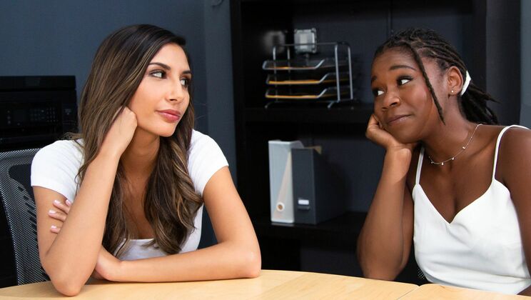 [WebYoung] - Big Titted Brunettes Get Intimate at Work - Gianna Dior - Hazel Grace