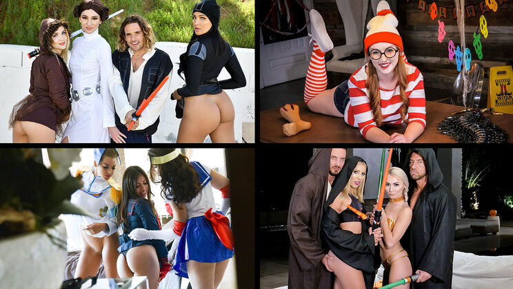 [TeamSkeetSelects] - Cosplay Lovers Rejoice - Daisy Stone - Sami Parker - Brooklyn Gray - Avery Black