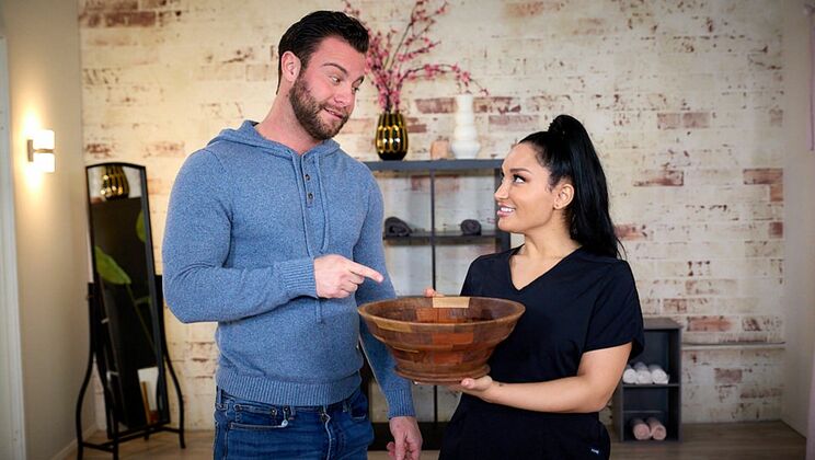 [NuruMassage] - Tattooed Beauty Gets Deepthroat - Seth Gamble - Gabi Paltrova