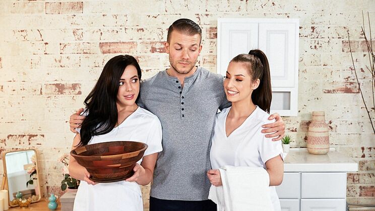 [NuruMassage] - Massage Leads to Multiple Orgasms for Codey Steele - Codey Steele - Whitney Wright - Spencer Bradley