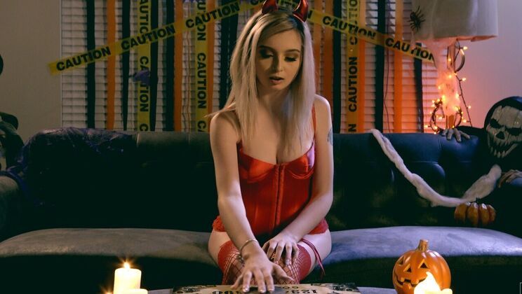 Blonde in Lingerie and Braces