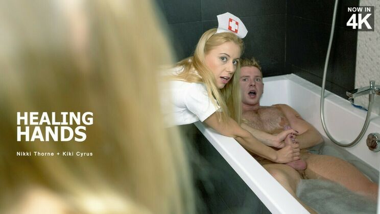 [Babes.com] - Chad Rockwell Heals with Handjobs and Blowjobs - Chad Rockwell - Kiki Cyrus - Nikky Thorn