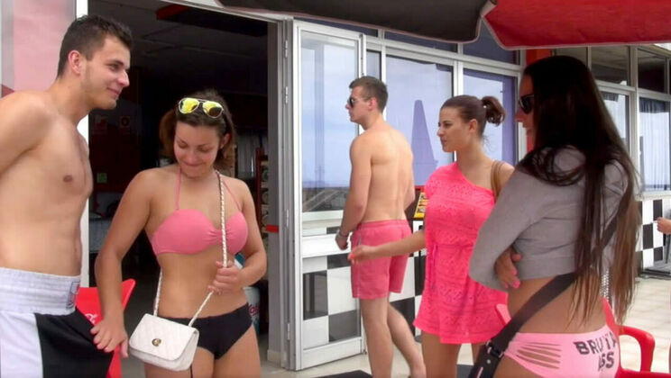 Outdoor Blowjob with a Shaved Teen