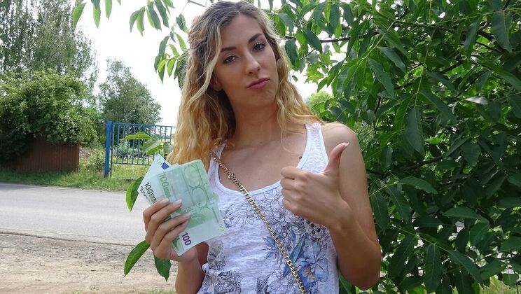 Shona Rides Hard in a Cowgirl Position Outdoors