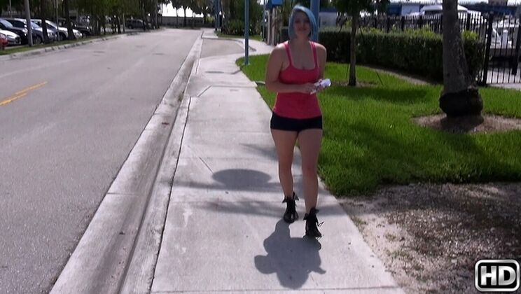 [StreetBlowJobs] - Teen Latina Masturbates in Front of Bruno - Ava Steel - Bruno Dickens