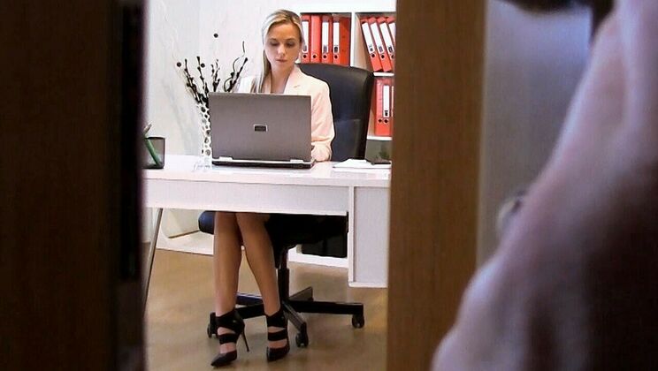 Office Blonde Fucked by Czech