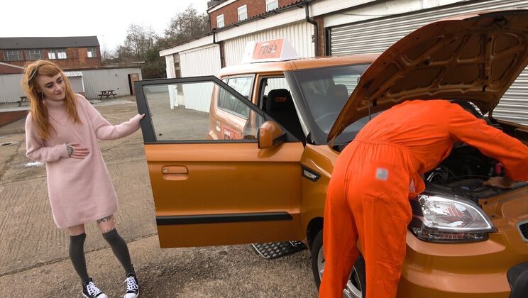 [FakeDrivingSchool] - Squirt Porn: Redhead Gets Creampie - Azura Alii - Mr Longwood