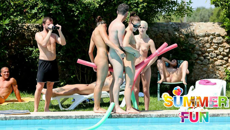 [SummerSinners] - Horny Teens Blowjob and Fuck by the Pool - Chrissy Fox - Blanche Bradburry