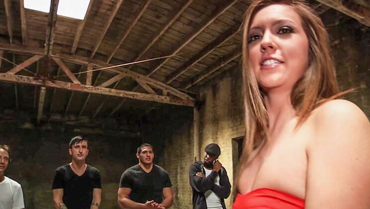 Brunette Maddy O'Reilly in 12 Guy Blowbang