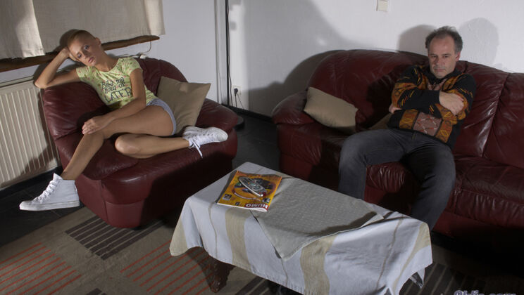 [Oldje] - Natural Tits Petite Gets Tattooed - CJ - Erick