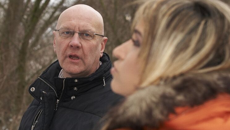 Old Man Enjoys Hot Blowjob in Snowy Woods