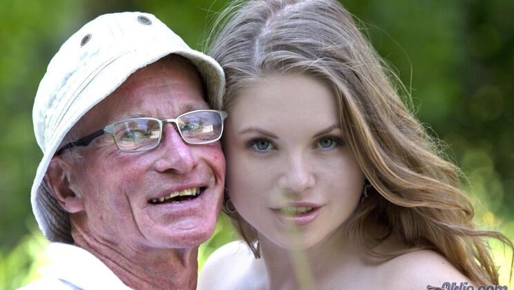 John and Young Blonde Picnic Sex