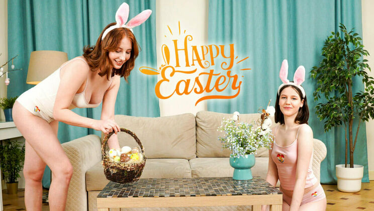 [ClubSweethearts] - Brunette and Redhead Lesbian Easter Playtime - Emma Korti - Margo von Teese