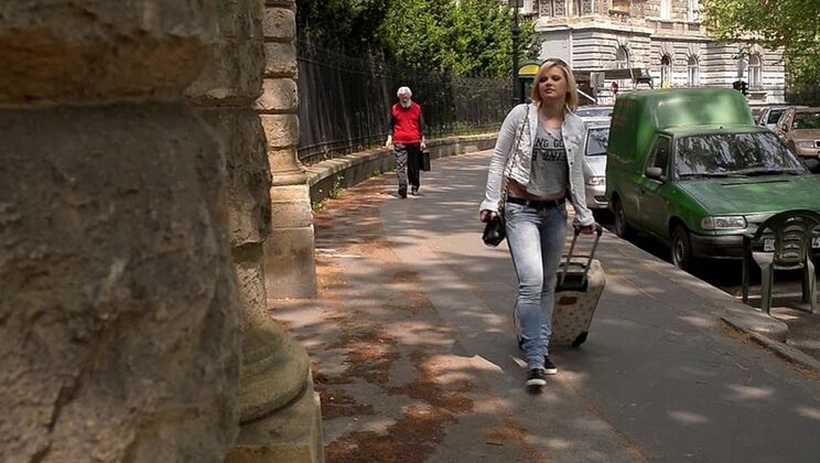 Tourist Angel Black, Blonde, Gets Fucked Anal by Stranger