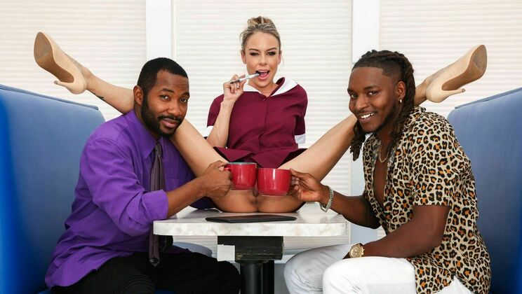 [BlacksonBlondes] - Threesome with Two Cocks and Summer Vixen's Holes - Tee Reel - Summer Vixen - Goldey