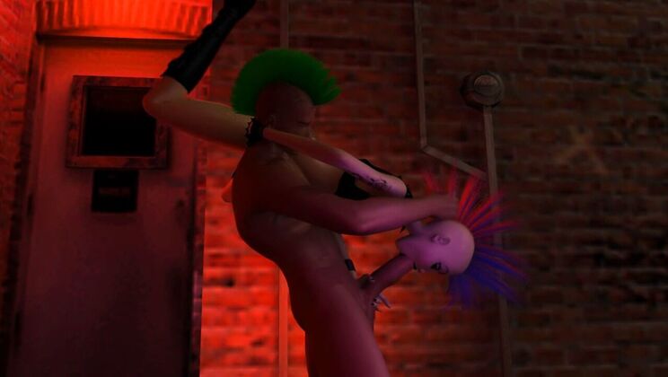 [AdultTimeAnimation] - Tattooed Anime Babe Takes Huge Dick - SentiMetal Deepthroat