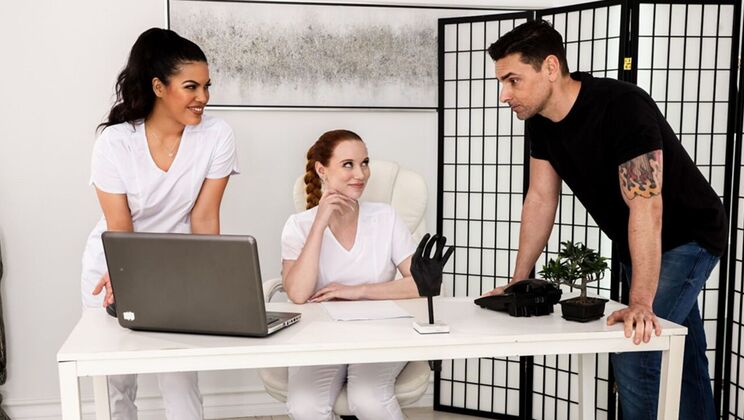 [FantasyMassage] - Latina and Brunette Get Naughty in Threesome - Ryan Driller - Maya Farrell - Madison Morgan