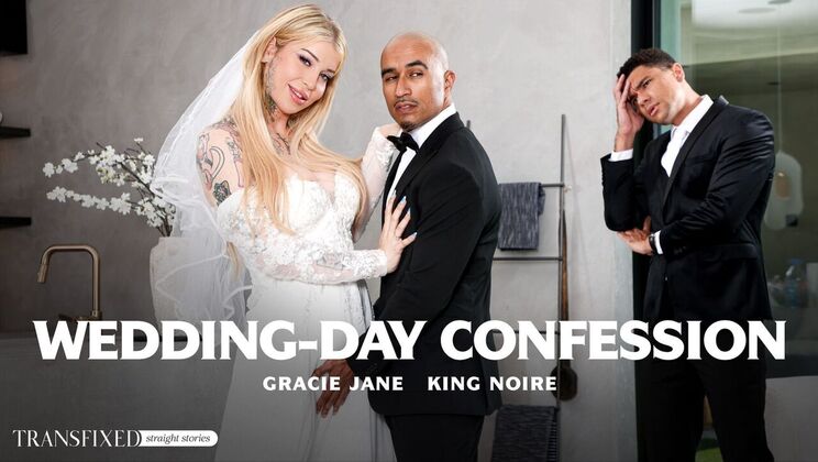 [Transfixed] - Wedding Day Rimming - Tattooed Bride Licks Ass Before Fuck - King Noire - Gracie Jane