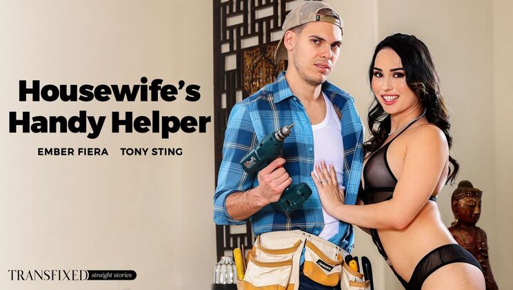 [Transfixed] - Anal Fuck with Shemale and Housewife - Tony Sting - Ember Fiera