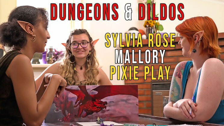 [GirlsOutWest] - Threesome with Skinny Babes Mallory, Sylvia & Pixie - Mallory - Sylvia Rose - Pixie Play
