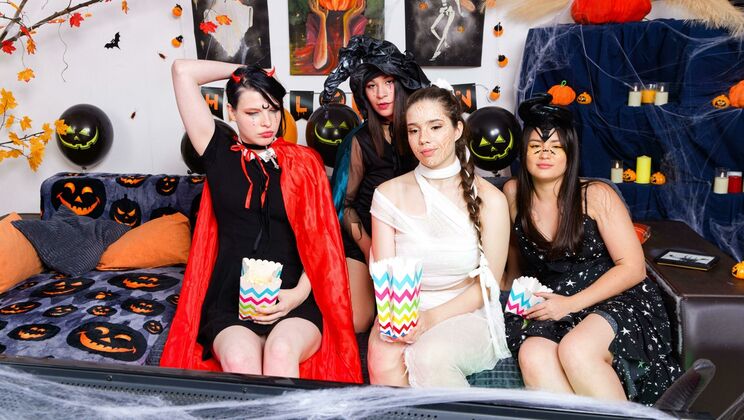 [ClubSweethearts] - Group Sex on Halloween with Nice Viki and Friends - Cherry Black - Nice Viki - Amelia Ost - Roxy Muroy