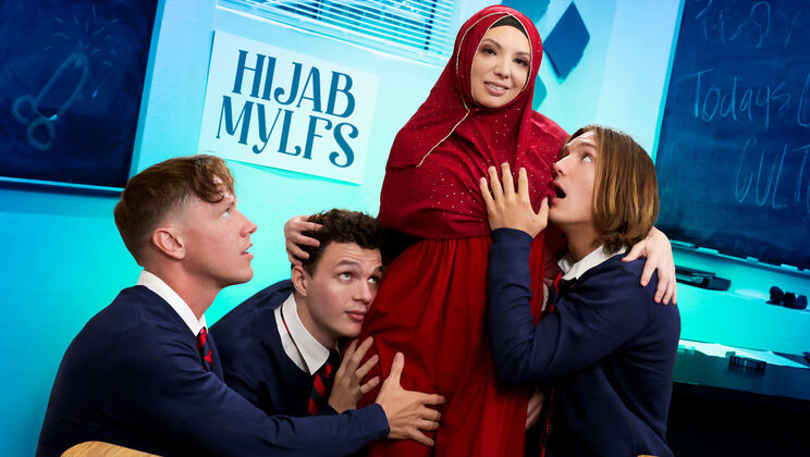 [HijabMylfs] - Woman Takes Three Cocks in Her Mouth - Rion King - Kiki Daire - Josh Rivers - Axel Haze