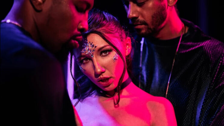 Hairy Threesome Fun with Maya Woulfe & Two Studs