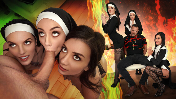 [BFFs] - Latina Nun Gets First-Time Anal with Danny - Danny Mountain - Natalie Brooks - Fiona Frost - Selena Love