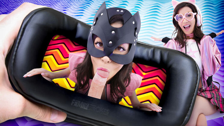 Taboo VR Sex - Brunette Gets Cum in Mouth