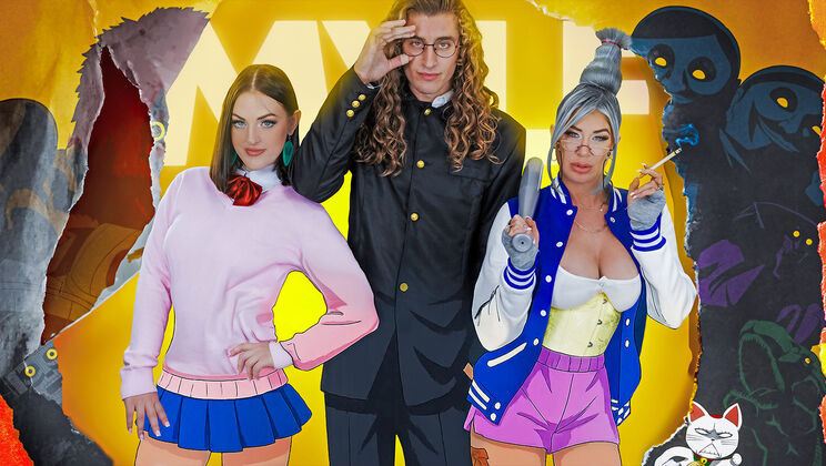 [BadMilfs] - Wild Threesome – Fuck the Ghosts Out with Pussy & Mouth - Lolly Dames - Giovanni - Lucy Lotus